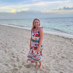 Colorful Sleeveless Maxi Dress